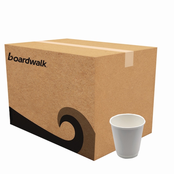 Boardwalk Paper Hot Cups, Double-Walled, 10 oz, White, 500PK BWKDW10HCUP - main